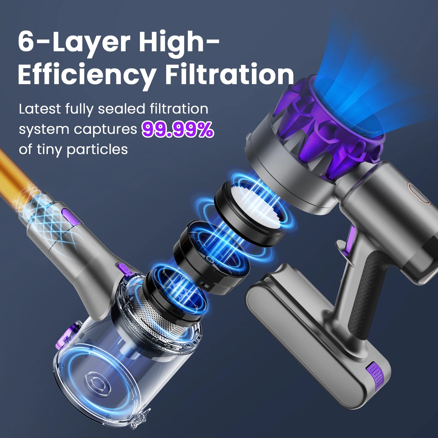 INSE 40000Pa Powerful Cordless Vacuum