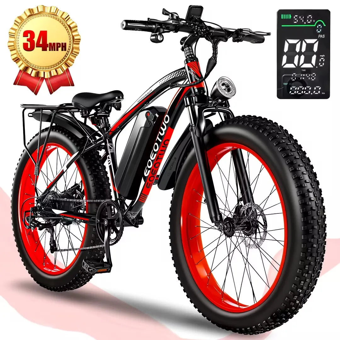 EOEOTWO 1500W Fat Tire Electric Bike for Adults