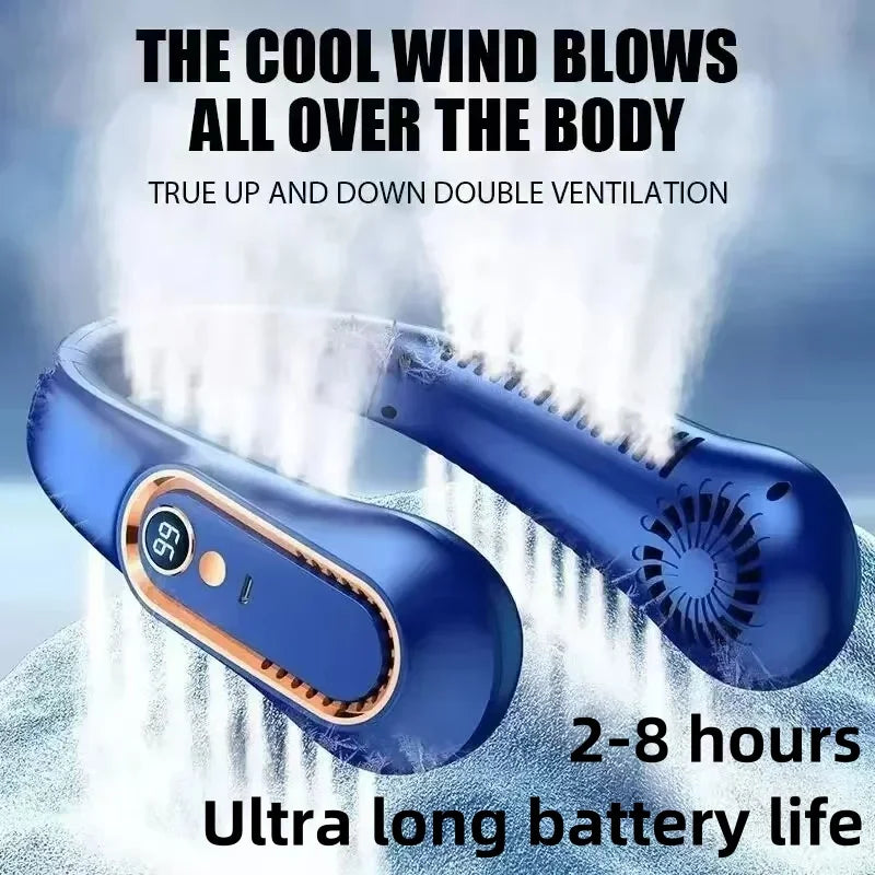 XIAO 8000mAh USB Hanging Neck Fan Portable Bladeless