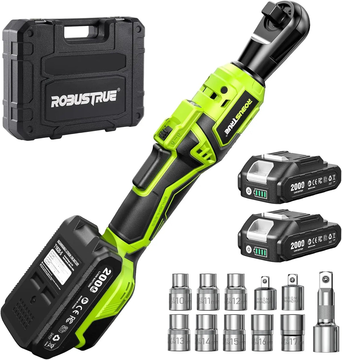 Robustrue 1/2" Electric Ratchet Wrench 66Ft-lbs