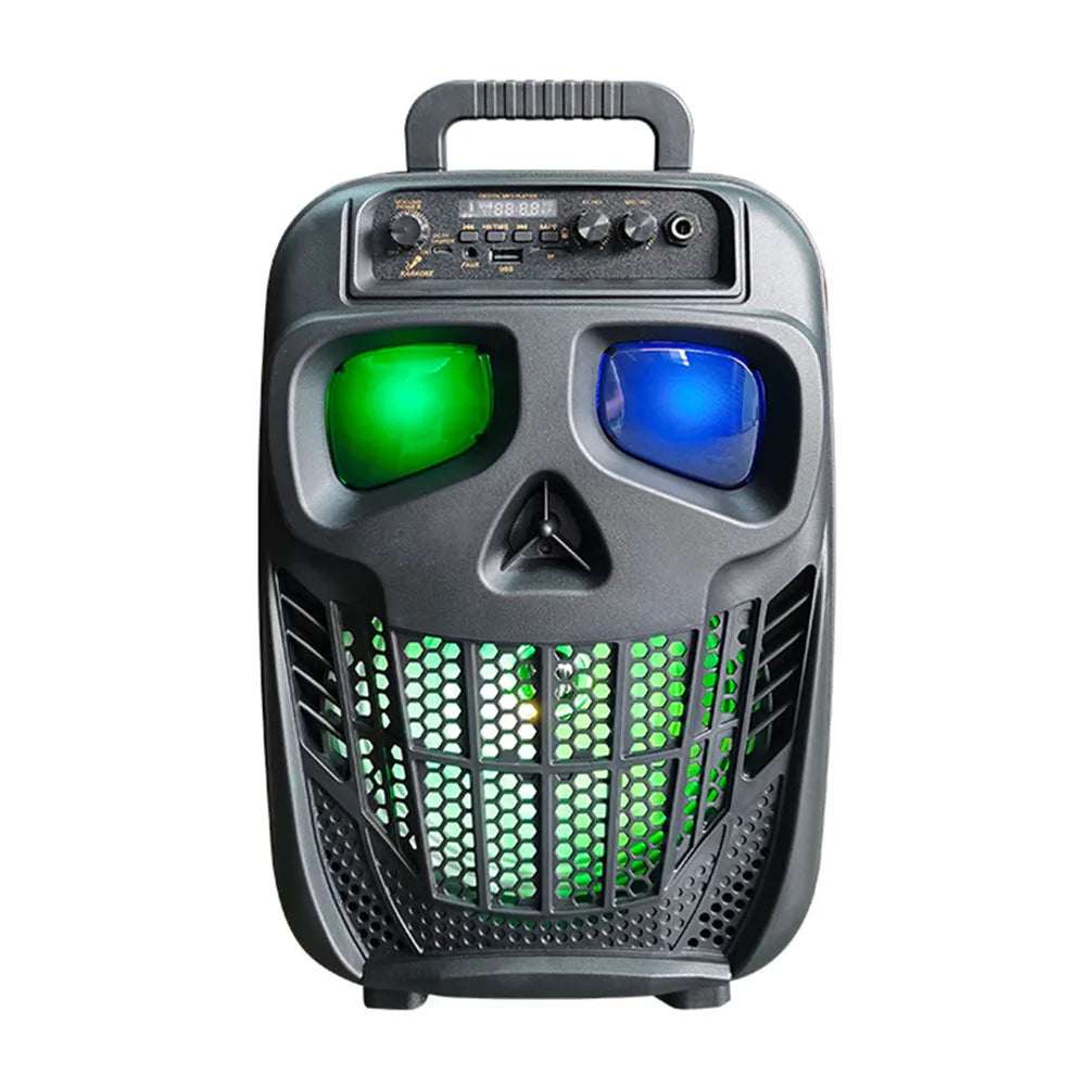 Skull Wireless Portable Speaker BT 5.0, 1 Mic Karaoke