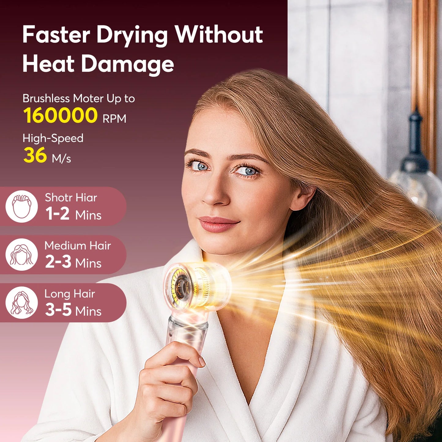BOPCAL 5 in 1 High Speed Hair Dryer