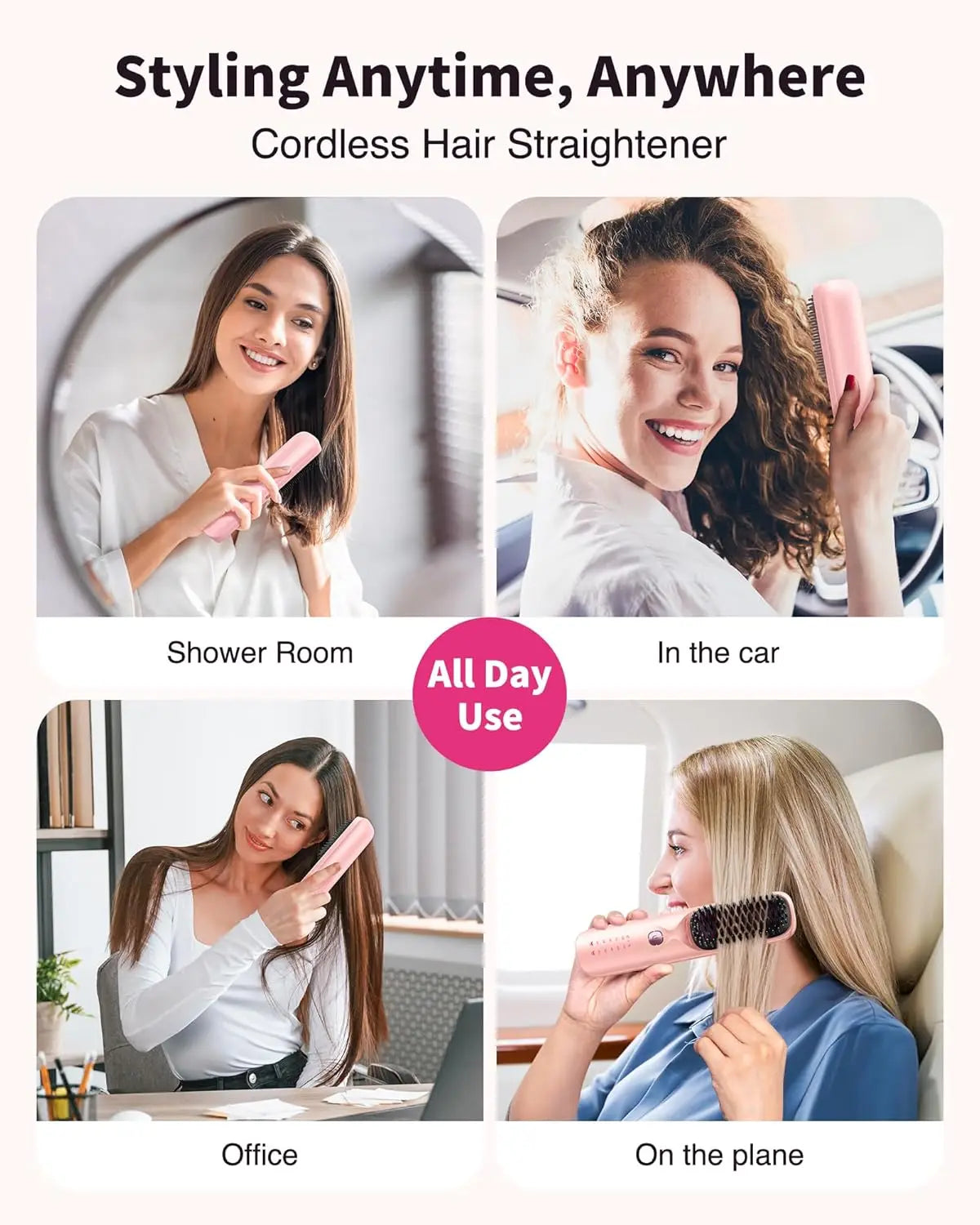 BOPCAL 10000mAh Cordless Hair Straightener