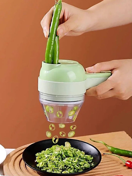 VIE LENTE 4In1 Electric Vegetable Cutter Set Handheld