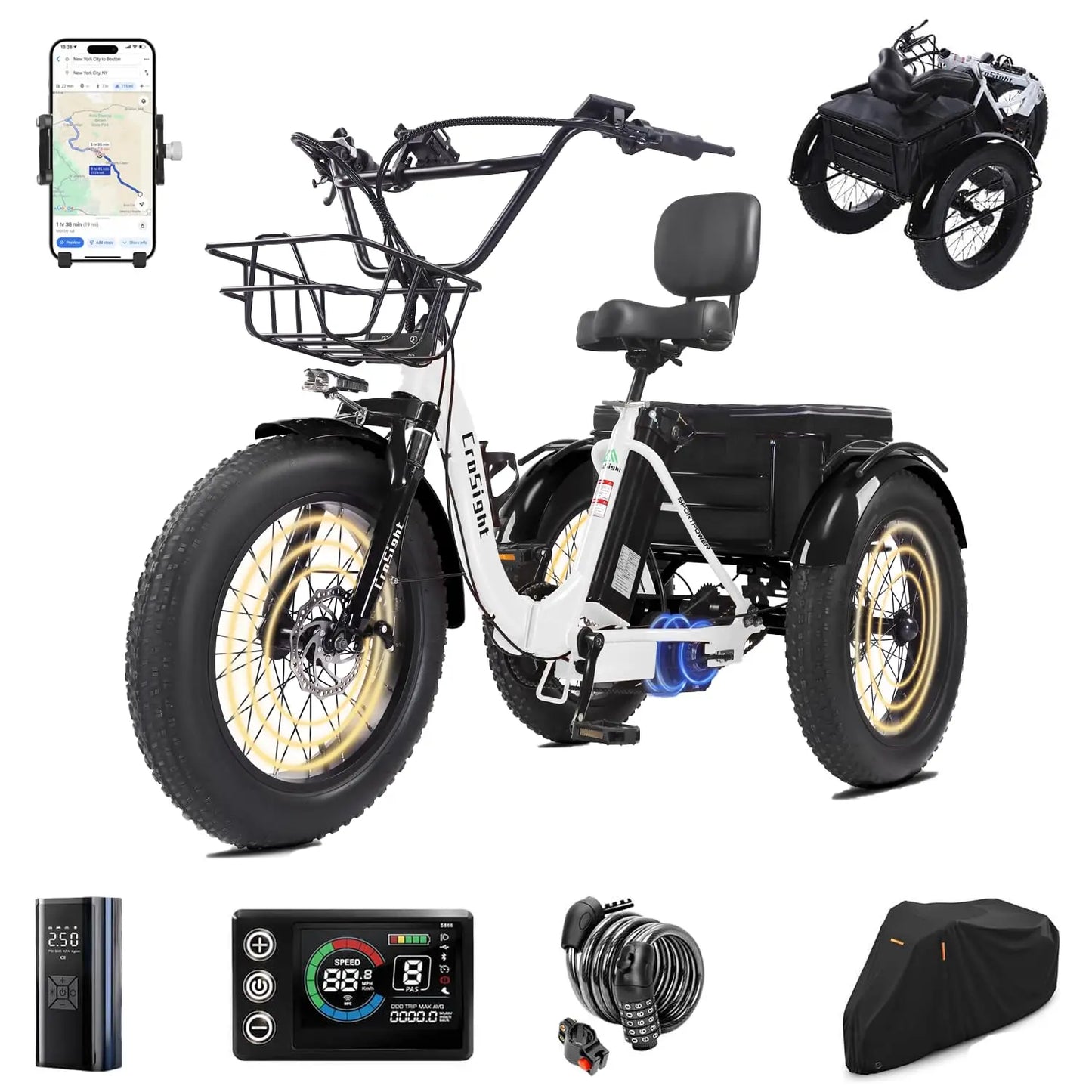 CROSIGH 2.0 Pro Electric Tricycle for Adults