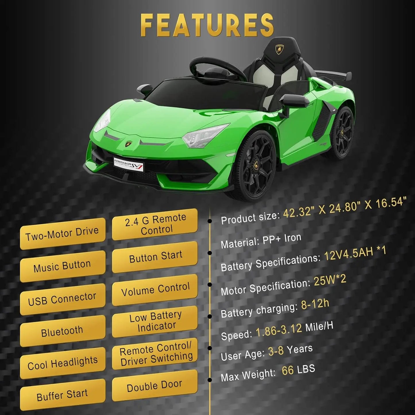 HiMISS Kids Electric Car 12v Ride on Toys