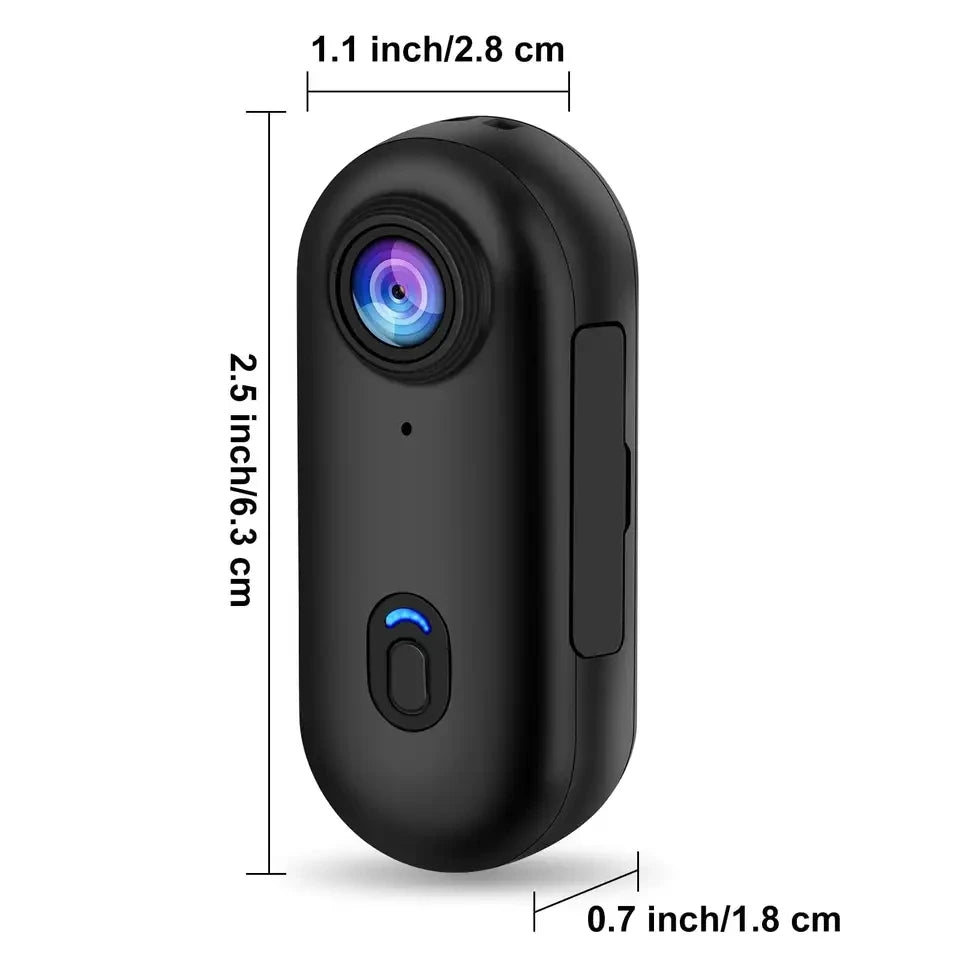 KIDKD 4K Mini Body Camera 64GB Action Cam with Audio & Video