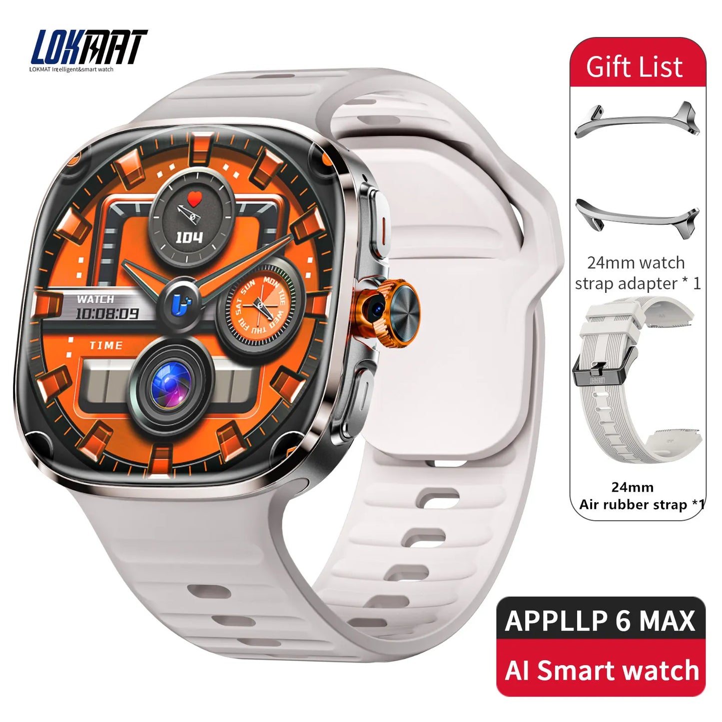 LOKMAT New APPLLP 6 MAX Android Smart Watch Phone