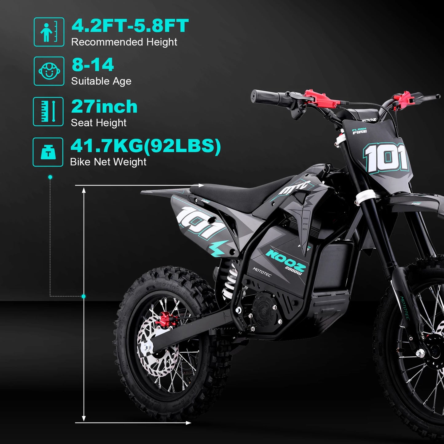 KOOZ HP115E 60V 2000W Electric Motorcycle