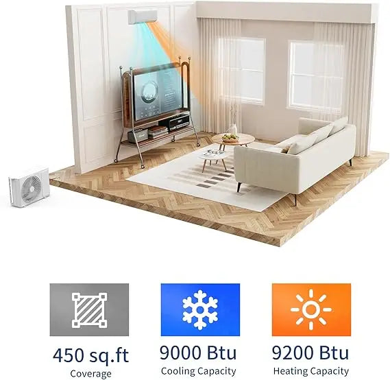Acekool 12,000 BTU Mini Split Air Conditioner with Heat Pump
