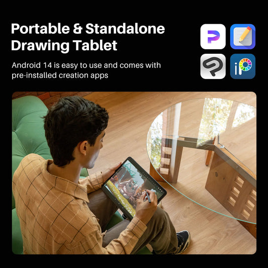 HUION Kamvas Slate 13 Drawing Tablet 12.7inch Tablet Android 14