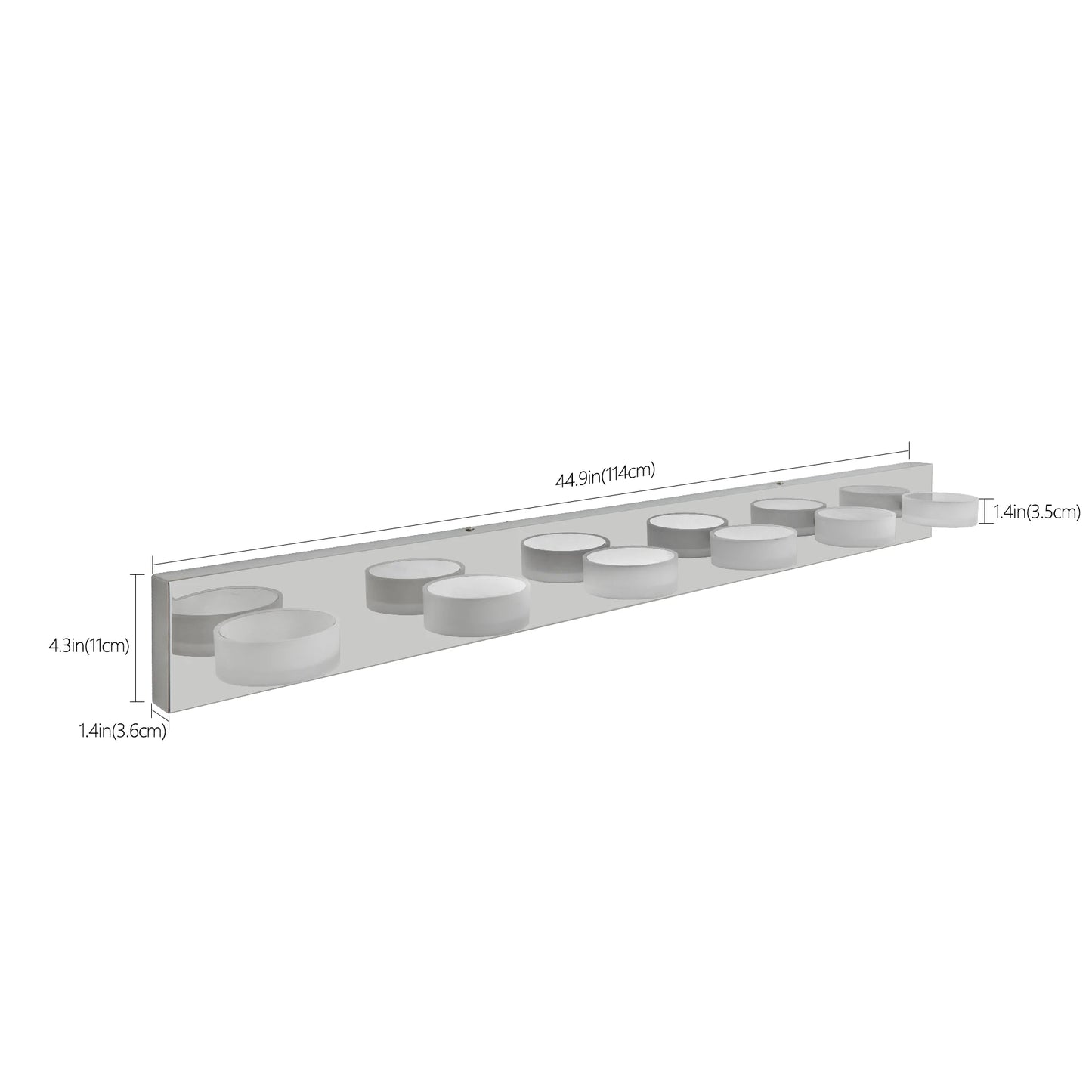 ARLGSITE Modern silver/black LED dressing area lighting