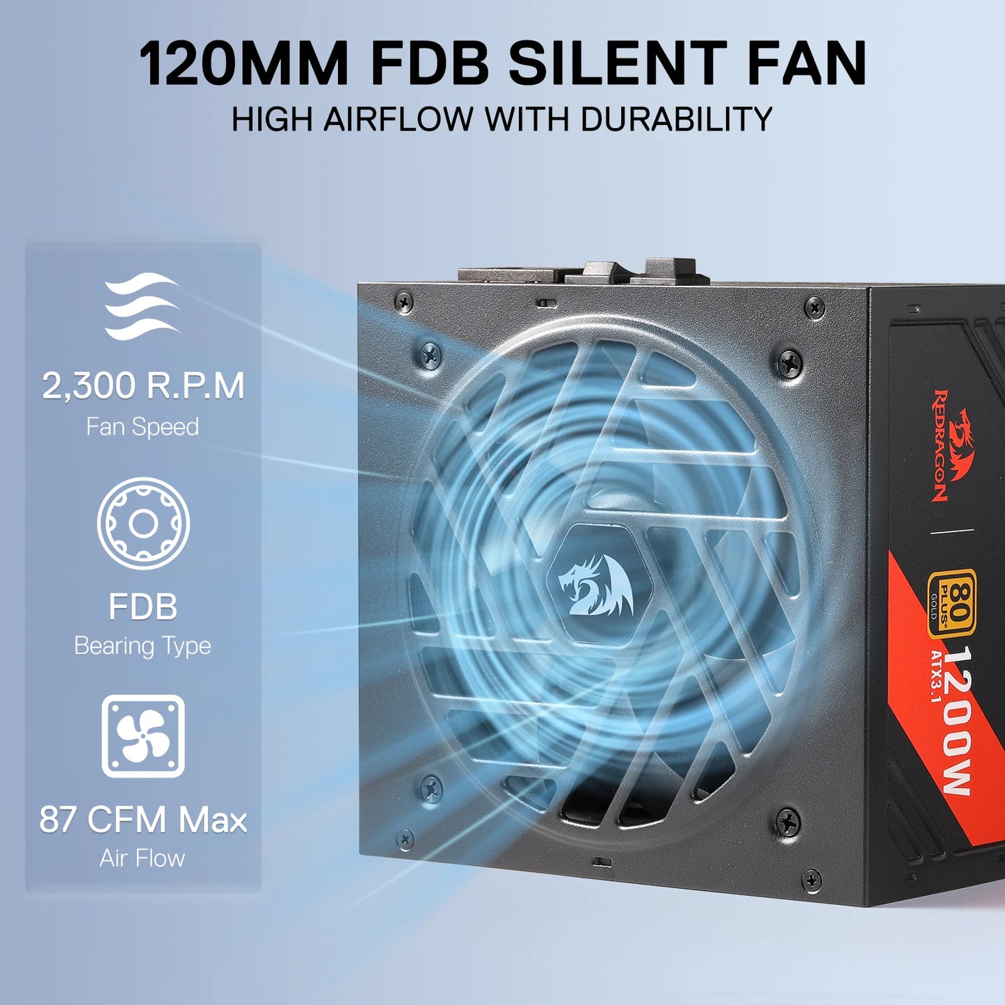 Redragon RGMS-1200W Power Supply PRO 80+ Gold