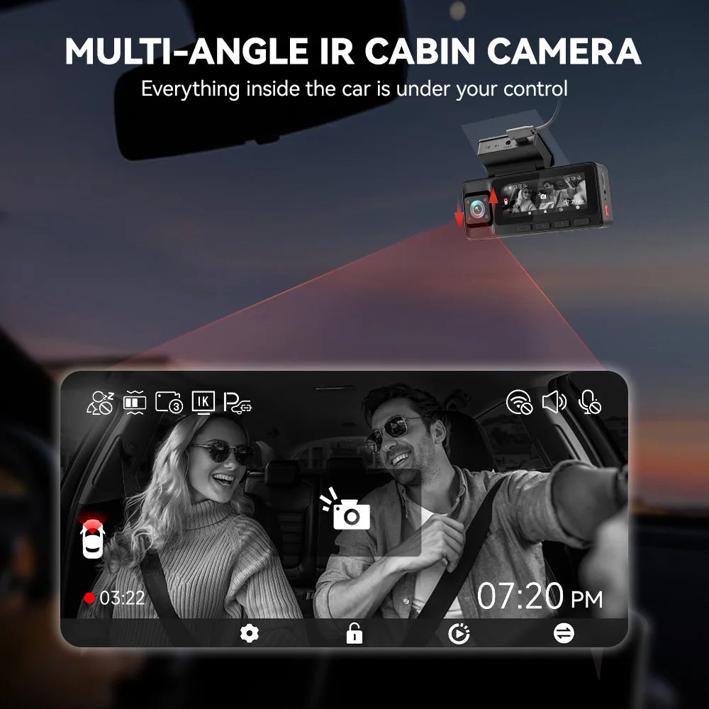 REDTIGER A3  3 Cameras Front/Cabin/Rear Cam
