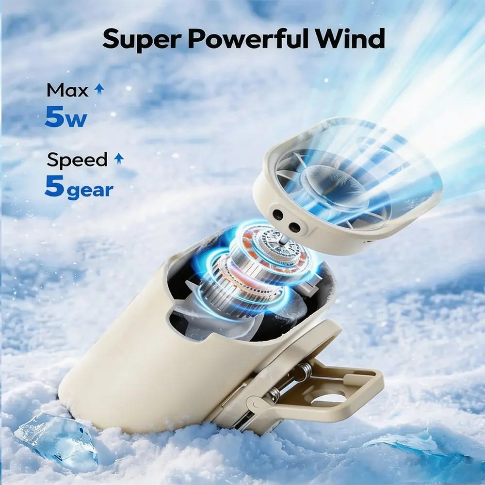 Cooling Car Fan - Outdoor Portable USB Clip On 5-Speed
