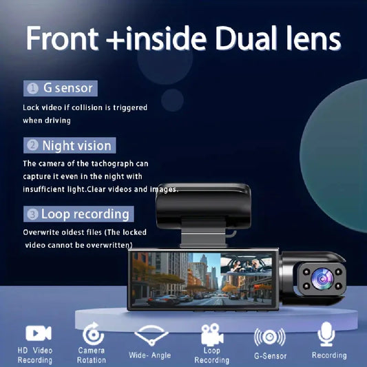 CAICYTO 3.16inch IPS 1080P Dash Cam Car DVR