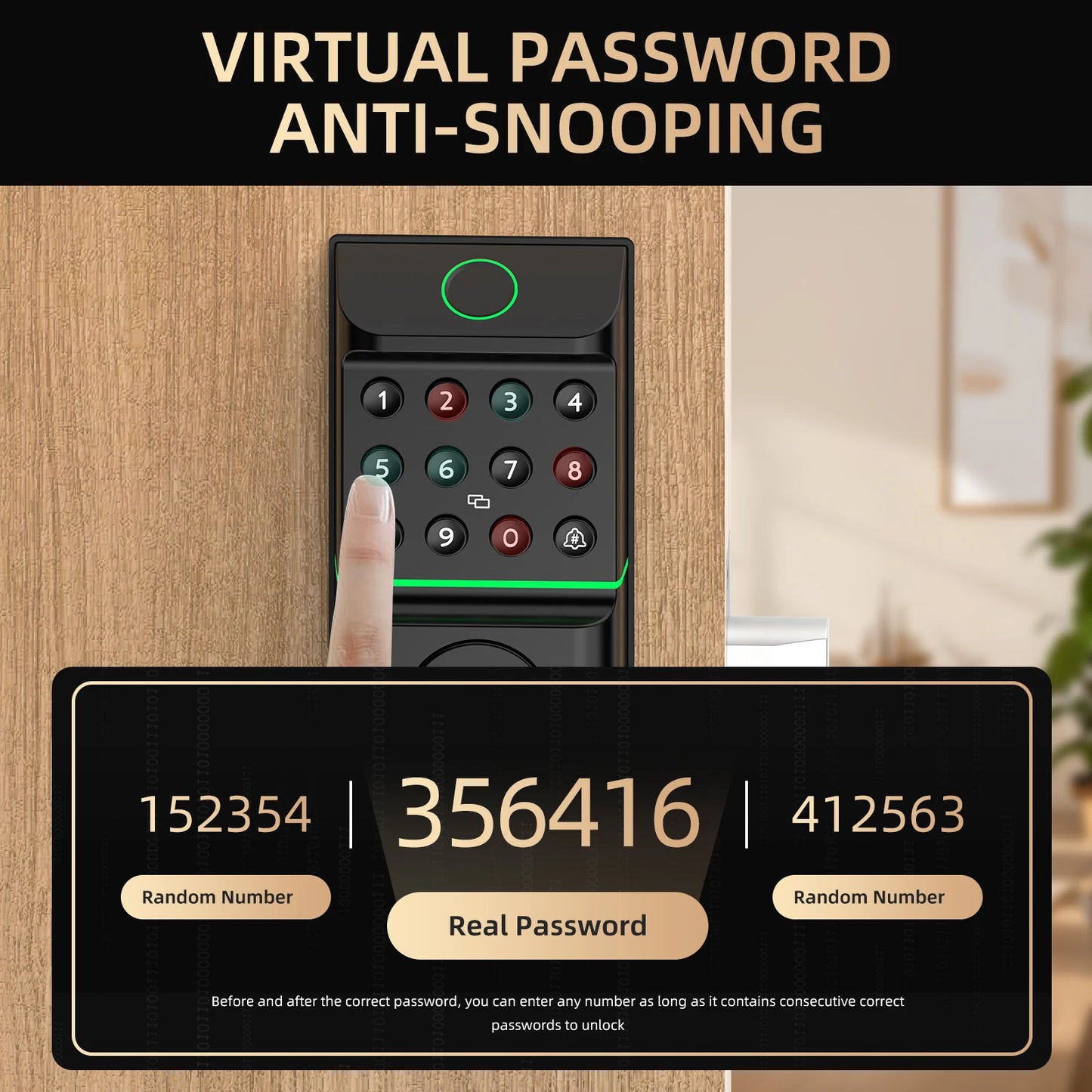Viladepot Smart Lock Fingerprint Door Lock App Control Passcode