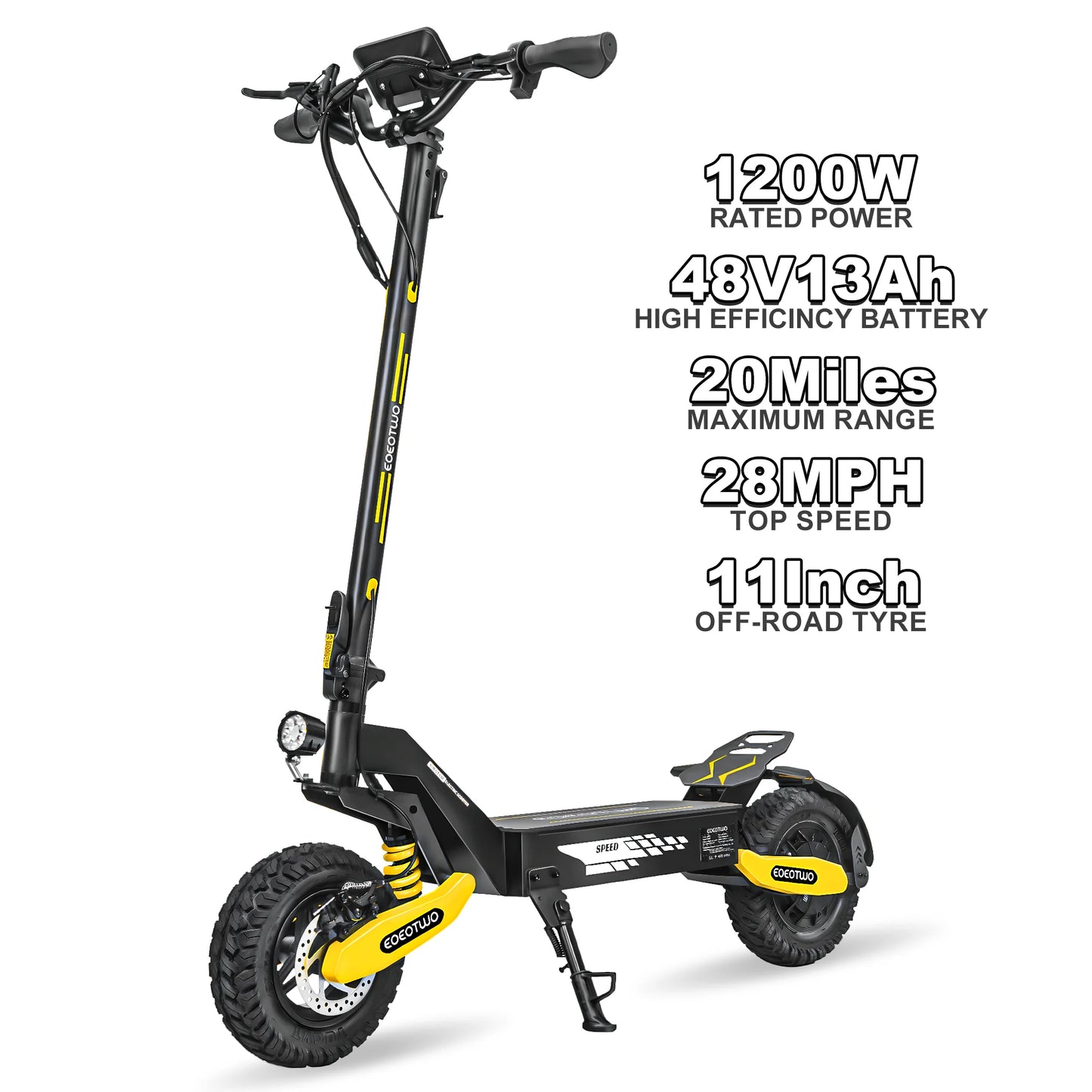 EOEOTWO 1200W Off Road Electric Scooter for Adults