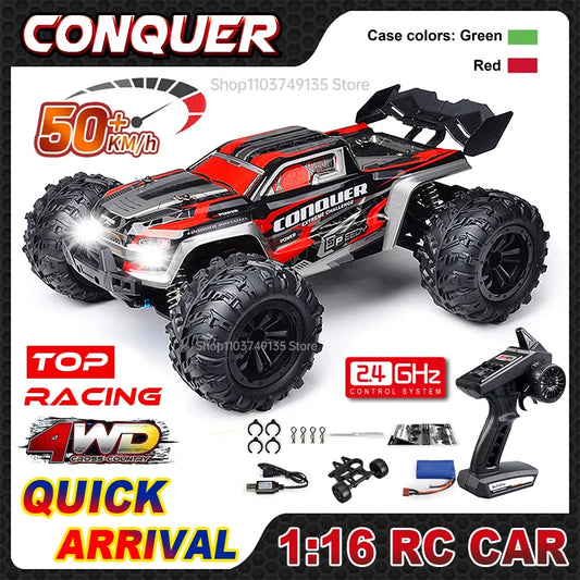 WLtoys 1:16 Scale Large RC Car 50km/h High Speed 4WD Children Toy