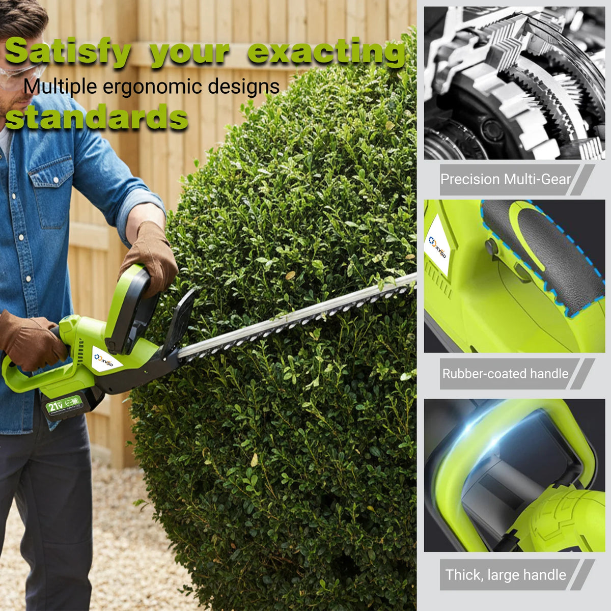 XYSD Cordless Hedge Trimmer, 20 in Electric Hedge Trimmer
