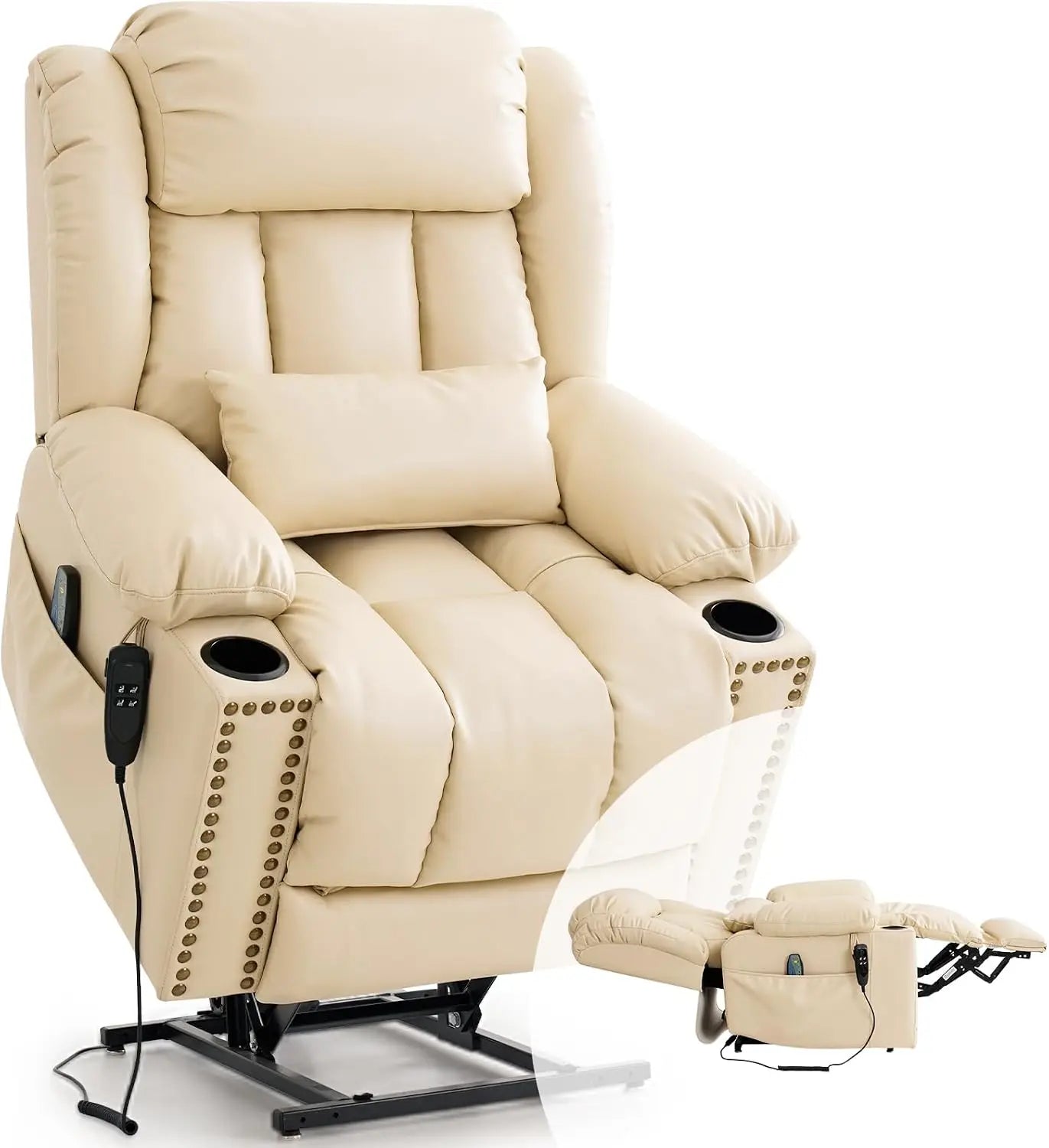 PARKOL Power Lift Recliner Chair for Seniors, Breathable Leather