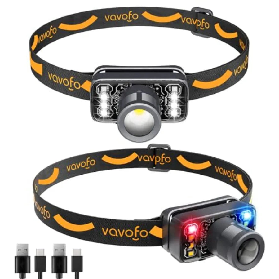 VAVOFO LED Headlamp Flashlight, 500 Lumen Rechargeable