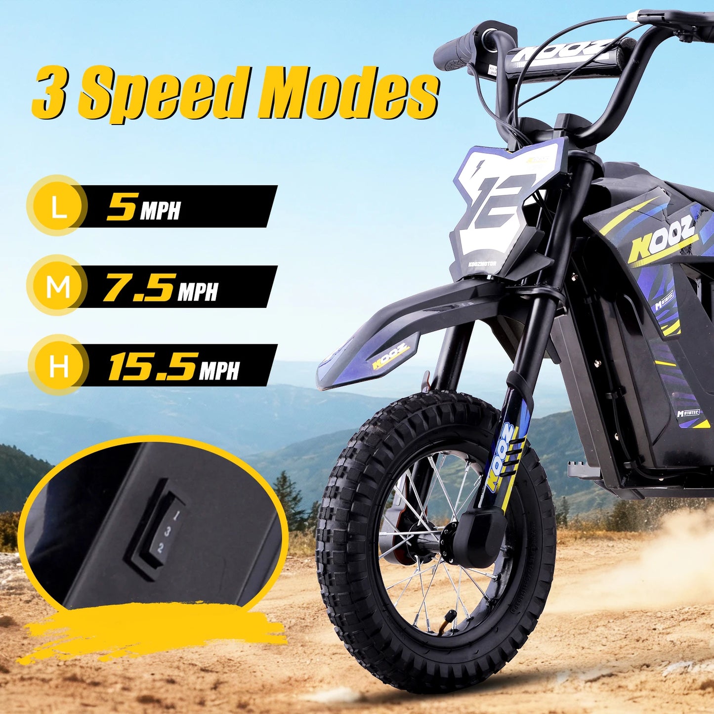 KOOZ HP122E 36V 300W Electric Dirt Bike  for Kids