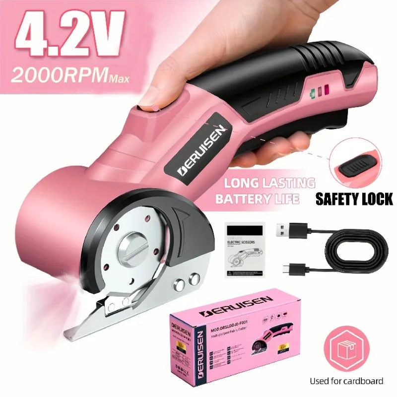 DERUISEN Electric Scissors, Rechargeable Via USB