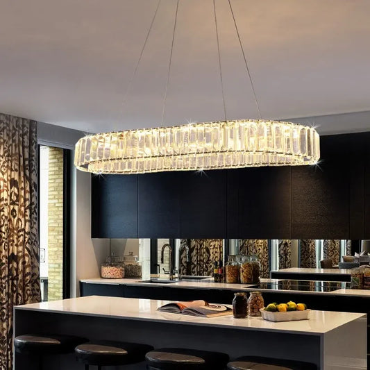 GreeLustr Luxury LED Pendant Light Modern Crystal Chandelier