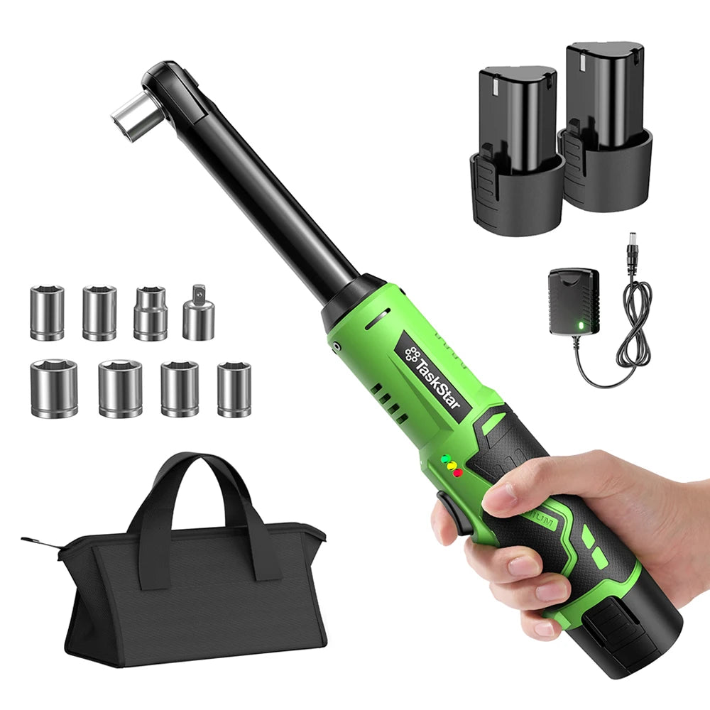 TaskStar 6 Inch Extended Cordless Ratchet Wrench 3/8" Portable Electric Wrench