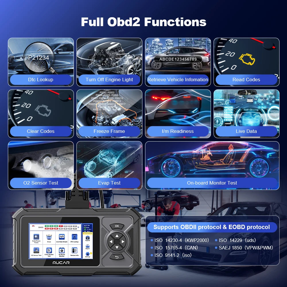 MUCAR CDE900 PRO OBD2 Scanner Diagnostic Scan