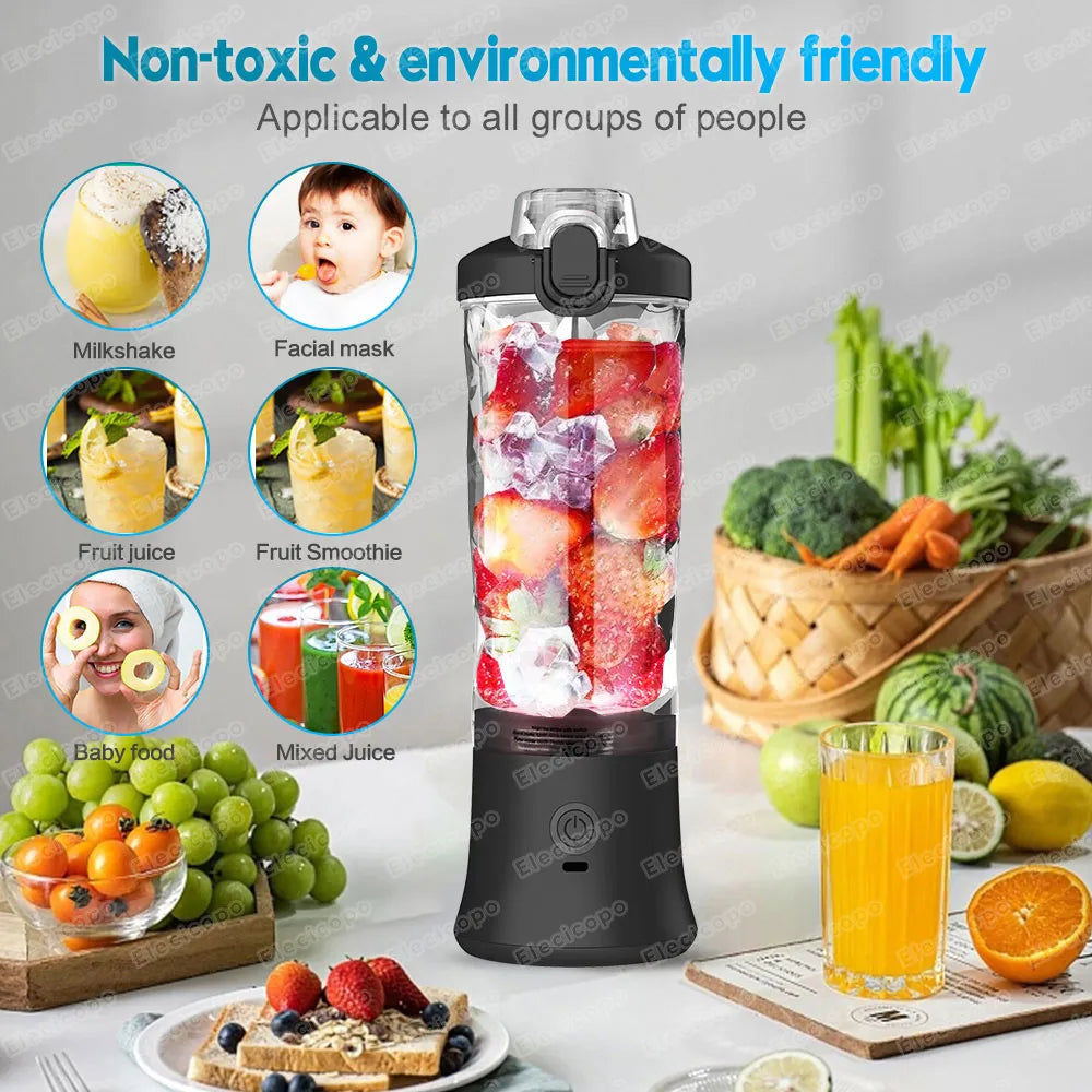 Portable Electric Juicer Fruit Mixers 600ML Blender