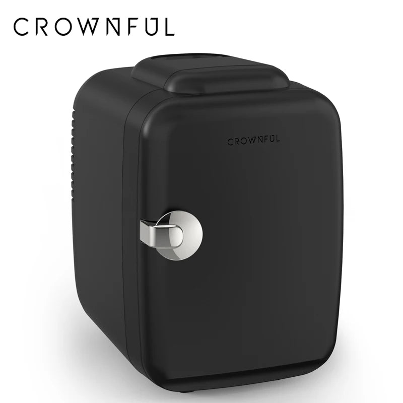 Crownful 4L Mini Fridge 110V 220V  Refrigerator AC/DC Car Mini Fridge