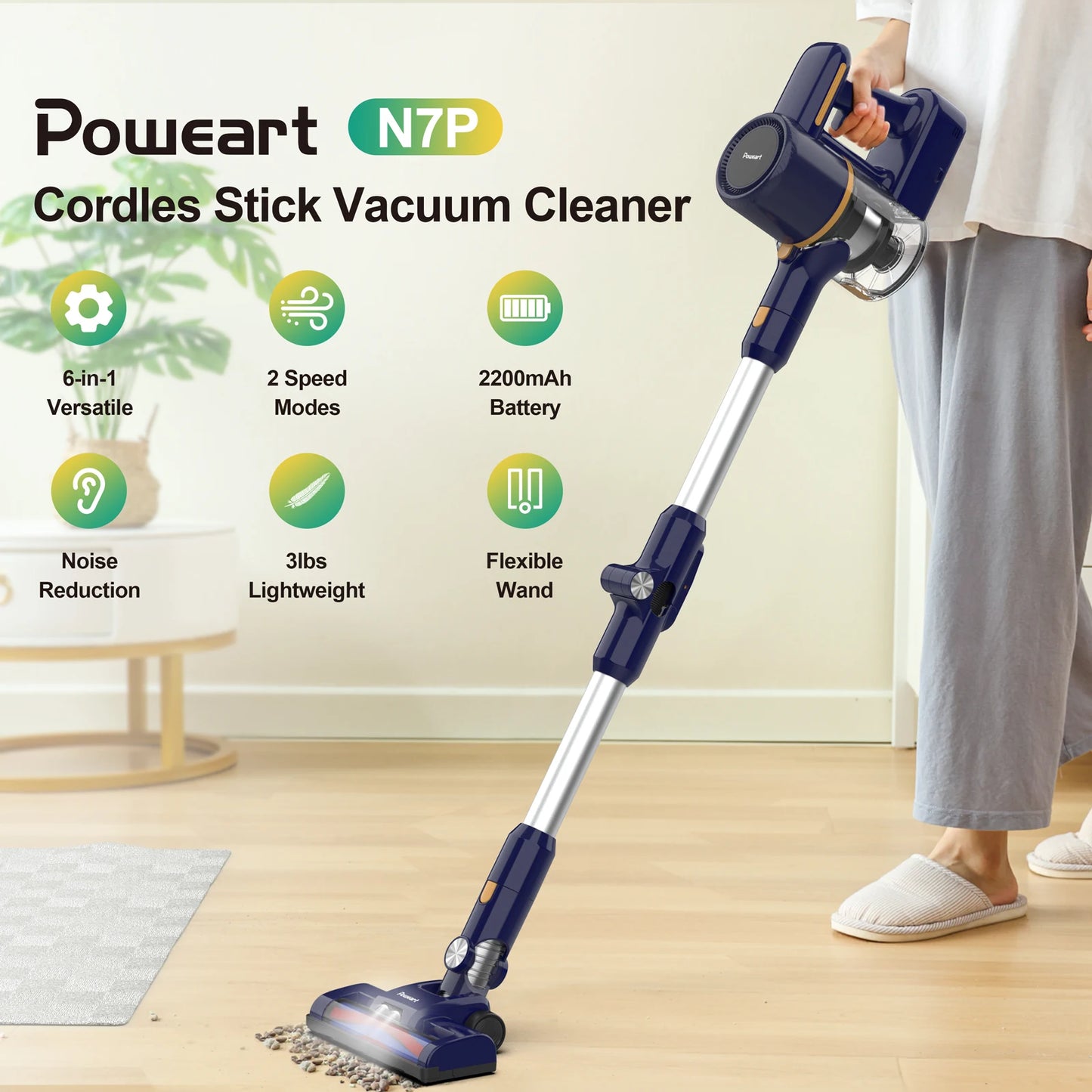 YISORA N7P Foldable Cordless Vacuum Cleaner