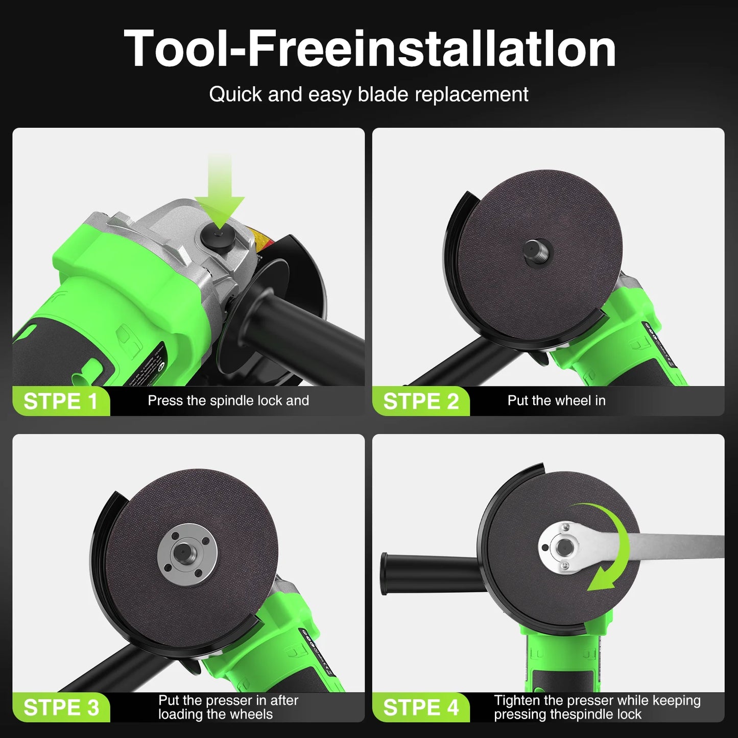 TaskStar 10000 RPM Angle Grinder Kit Electric Brushless Polishing Cutting