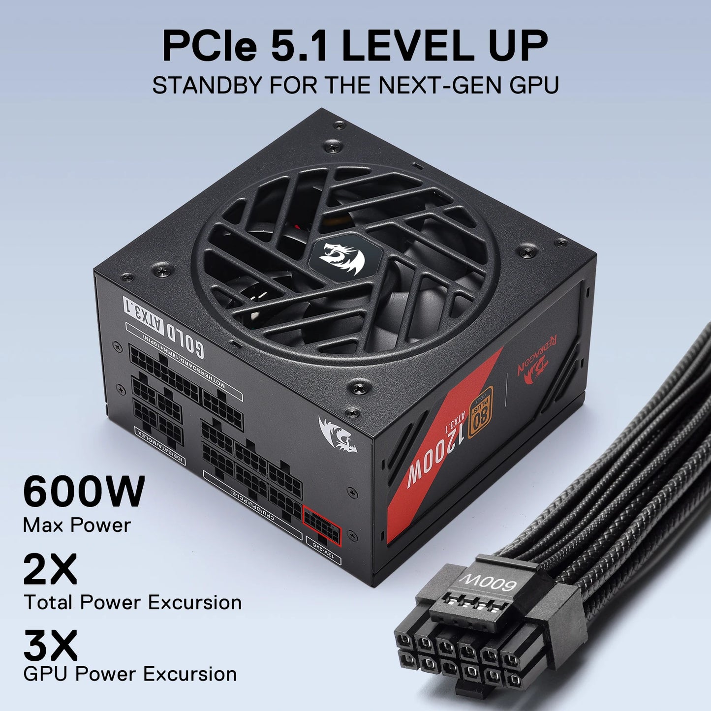 Redragon RGMS-1200W Power Supply PRO 80+ Gold