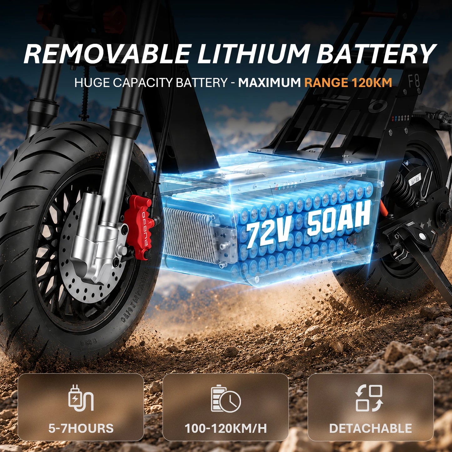 HEZZO F8 16" Escooter 10000W 72V Electric Scooter