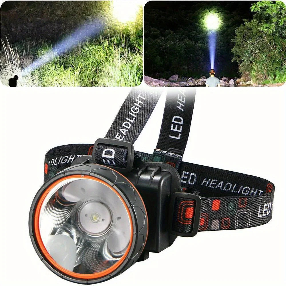 Super Bright LED Headlight Rechargeable Headlight 2 Mode 5000 lumens