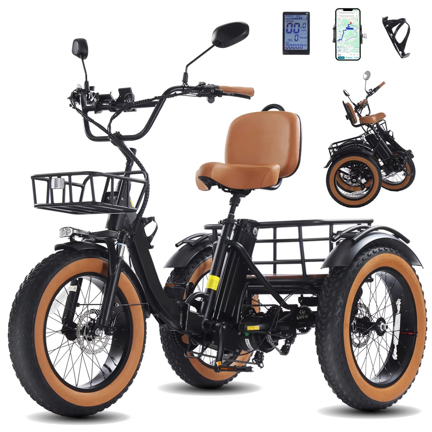 Adult Foldable Electric Tricycle
