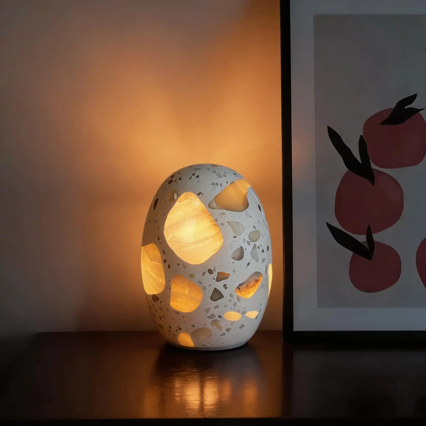 Marble Lamp Night Light, Touch Bedside Table Lamp