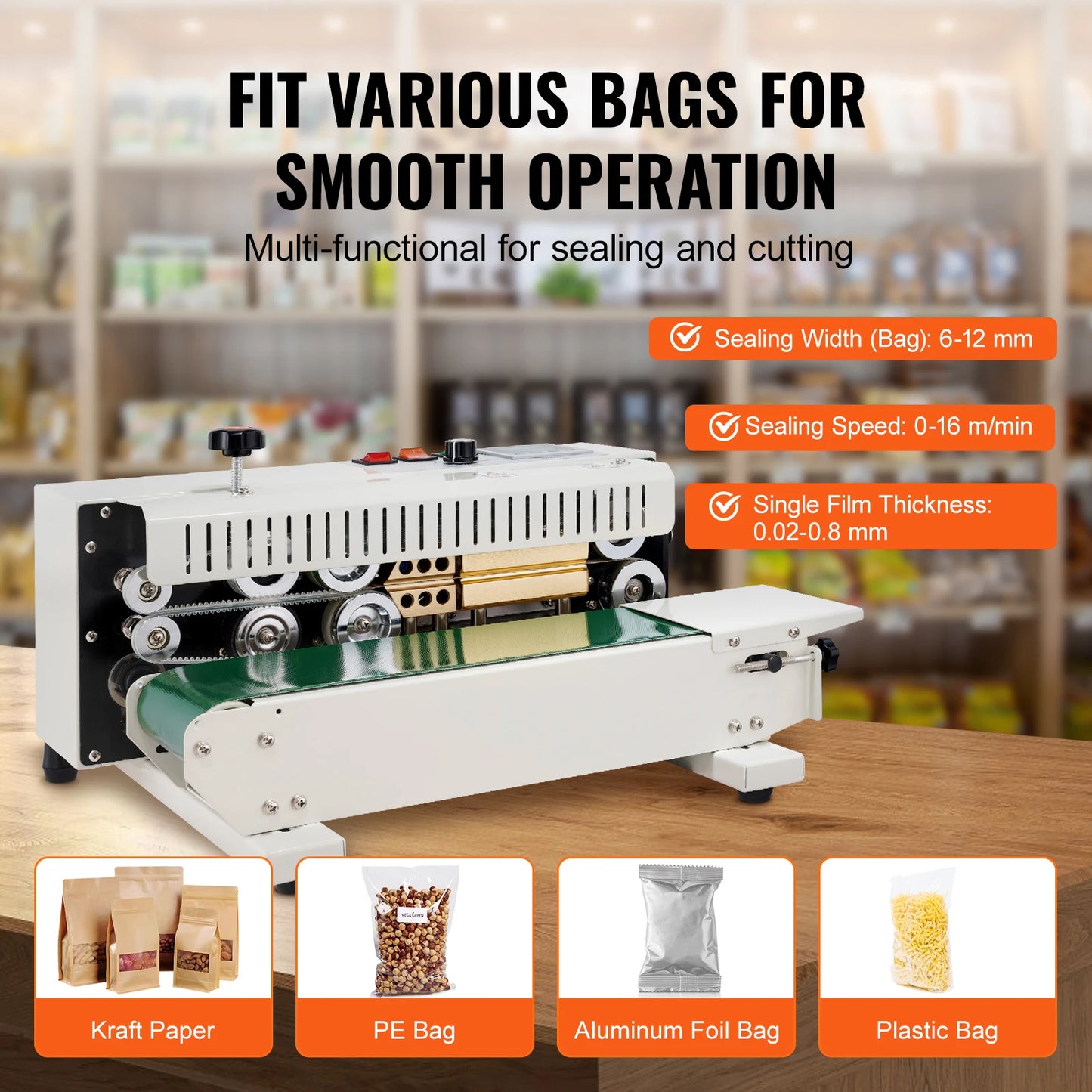 SucceBuy Horizontal Bag Band Sealing Machine