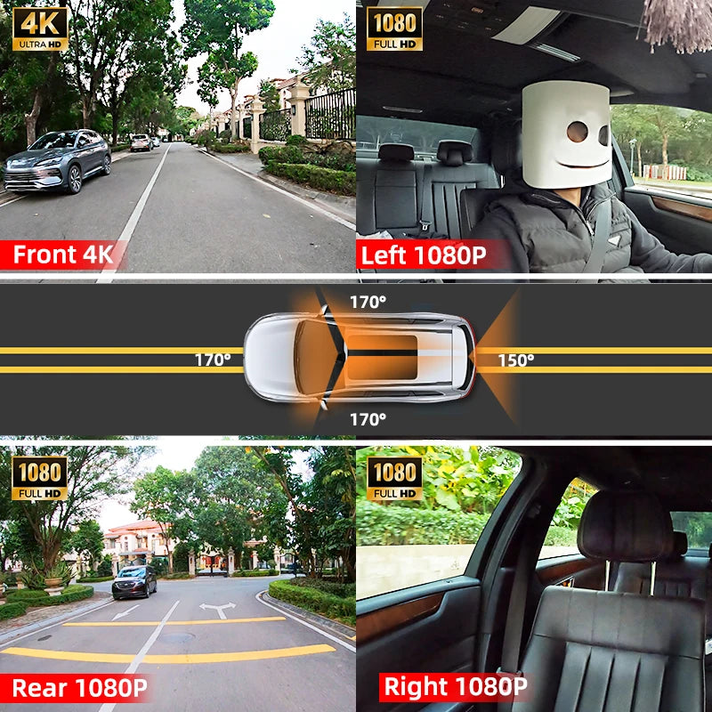 MUÜBAER 4K 360° 4-Channel Dash Cam