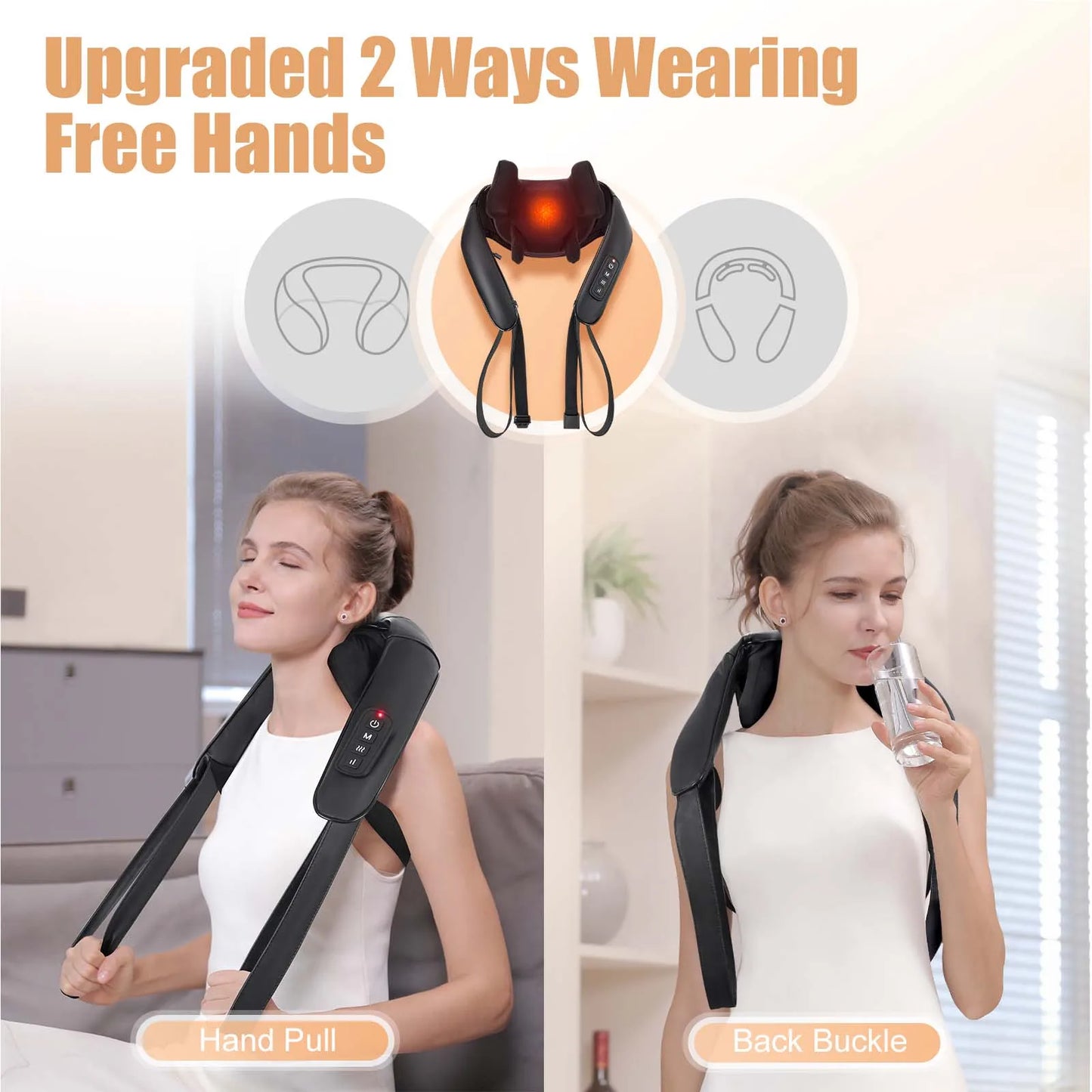 Masgre Shiatsu Back Neck Massager Cordless Shoulder Massager