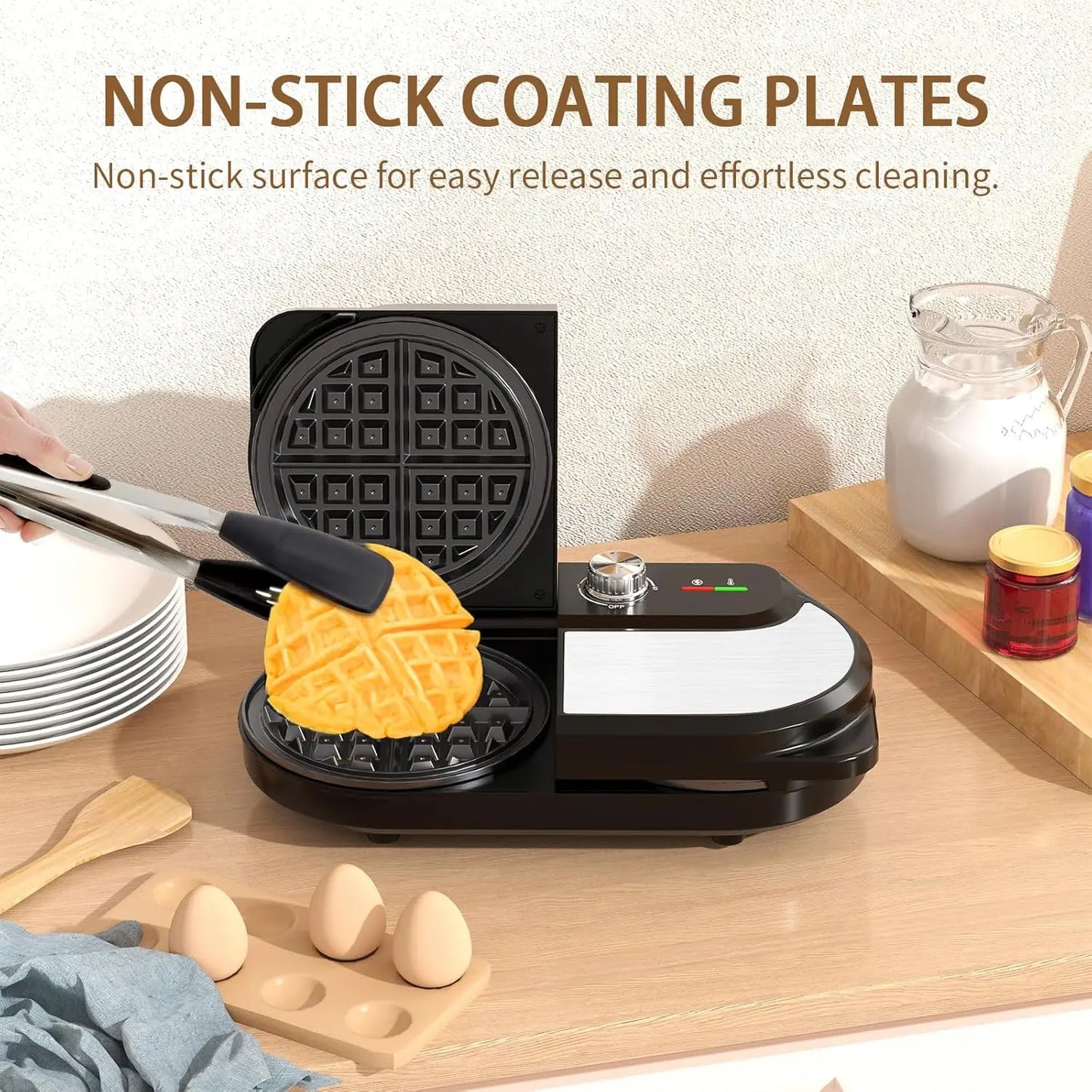 YASHE Double Waffle Maker 6 Inch
